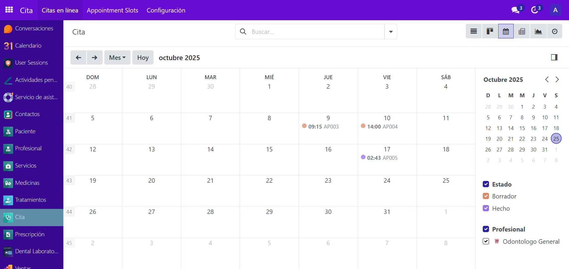 Agenda dental inteligente SIT-DENTAL