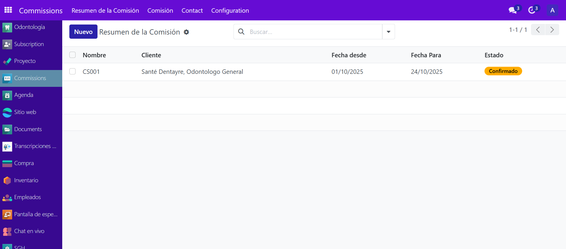 Gestión de tratamientos odontológicos